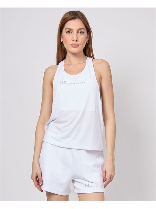 EA7 white tank top with printed logo EMPORIO ARMANI EA7 | 7W000273-AF12945U0002